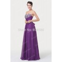 Impress Queen  Backless Floor Length Formal Evening dress Beading Long Prom Party Gown Women Chiffon Casual dresses CL6276
