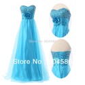In Stock Sexy Beaded Crystals Floor-length Organza Long Prom dresses Formal Evening Party Gown Homecoming Dinner dress CL6039