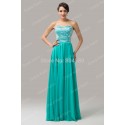 Latest Grace Karin Strapless Blue Formal Occasion Evening dress Floor Length Long Chiffon Dinner Party dresses Women Prom CL6164