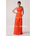  Stock One shoulder Chiffon Formal Dresses Long party prom Gown Fashion Evening Dress CL6020