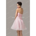   Strapless Satin & Organza women summer short dress formal party gown evening prom dresses CL6141 (AL12)