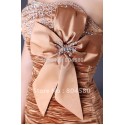  Fashion Gold Stretch Satin Bodycon dress Short Bandage Prom Party Evening Dresses  CL3136