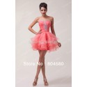  Fashion Ladies Stock Strapless Voile Ball Prom Gown Short Cocktail Party Dress 8 Size CL6077