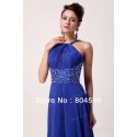  Fashion Ladies' Sexy Beads Split Front Event Special Occasion Evening Dresses Blue Long Prom party Gown Formal Dress CL6023