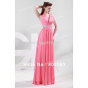  Floor-Length Deep V neck design Sleeveless Long Banquets Evening dresses sexy Chiffon Party Gown Celebrity Dress  CL4431