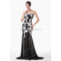  Grace Karin Design Sweetheart Appliques Black Tulle Sheath Bandage Party Evening dresses for Prom Long Formal Gowns CL6257