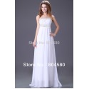  Stunning Strapless Beach Long evening dresses Women Celebrity dress White Prom Gown CL2426