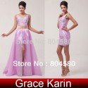  design Short Front Long Back prom Gown Formal Evening Dresses with Detachable dress CL6038