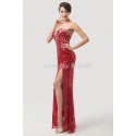 Grace karin Strapless Split Ball Party Gown Sequins Red Carpet dresses Long prom dress Formal evening gowns CL6102