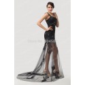 New! Grace karin One Shoulder Floor Length Black Evening dress lace long Prom party Gown 2015 CL6100