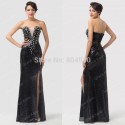 Off the Shoulder Split Fashion Women Party Gown Long Prom Ball Evening dresses Formal Red Carpet Celebrity dress CL6291