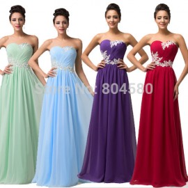 Plus Size Floor Length Long Prom dresses 2015 Party Evening Dress vestido de festa Corset Chiffon Gowns Women Sleeveless CL6107
