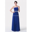 Princess Hot Sale A Line Beaded Party dresses   One Shoulder Evening Prom Gown dress for Formal Occasion Winter CL6185