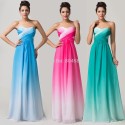 Red Blue Green Off the Shoulder Plus size Women Floor Length A Line Party Gown Long Evening dresses Chiffon Prom dress CL6173