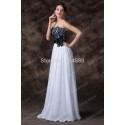 RetailWomen Fashion Sweetheart White Lace Applique Celebrity dress Long Chiffon evening dresses Formal Party Prom Gown CL6203