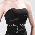 Sexy Ladies Black Celebrity Dresses Long Evening Party Chiffon Vintage Dress CL4430