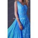 Sexy Stock One shoulder  Long Chiffon Formal Party Gown Lace Evening Dress Women Celebrity Red Carpet Prom Dresses CL3522
