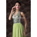 Shining Sequined Deep V Neck Sexy Evening Dress    Formal Dresses Backless Long Prom party Gown Green Color CL6200