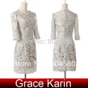 Top Quality  Stock Short Half Sleeve women Lace Ball Evening Prom Party Dress short 8 Size US 2~16 CL6032