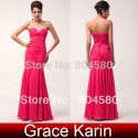 Unique Design Grace Karin In Stock Strapless Chiffon Bandage dress Formal Evening Dresses Long CL6060