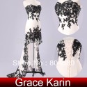 Unique Design In Stock Strapless High-Low Celebrity Dresses Long Evening Prom Party Dress 8 Size US 2~16 CL6044
