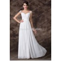 White Color Cap Sleeve A Line Floor Length Prom party Dress Formal Gowns Women Sexy Long Bridesmaid Dresses  Backless CL6174