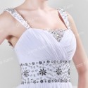 Wholasale/Retail Fashion Crystals Beaded Long Evening Dresses Sexy White Party Prom gown Dress CL4469