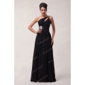 Wholesale New Arrival Sexy One Shoulder Black Prom dresses 2015 A Line Sleeveless Evening Dress for Party Special Occasion 6058 