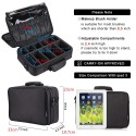 3 Layers Waterproof Makeup Bag Travel Cosmetic Case Brush Holder with Adjustable Divider  L0450
