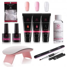 Makartt  Poly Nail Extension Gel Kit Nail Enhancement Builder Gel Trial Kit Professional Nail Technician All-in-One French Kit