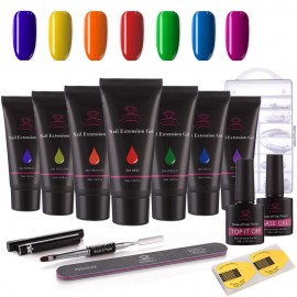 Makartt P-22 Poly Nail Extension Gel Kit Rainbow Color Nail Builder Gel Nail Thickening Solution Nail Equipment