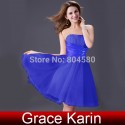  Hot Stock Strapless Short Prom gown Blue Yellow White Black Homecoming dresses Cocktail Party Dress CL4097