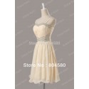   Stock Spaghetti straps Formal Gowns Cocktail Party Dresses Short Prom Ball Chiffon dress CL6017