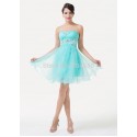   Fashion Blue Short Design Knee Length Ball Gown Prom dress Formal Quinceanera Homecoming dresses for Girl Party CL6179