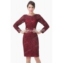   Women Sexy Designer Long Sleeve Mother of the Bride dress Short Celebrity Bandage Lace Cocktail Party dresses CL6278