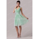 2015 New Cheap Knee Length Sleeveless Tank Chiffon Prom dress Women Summer Party Gown Short Cocktail dresses Homecoming 6104