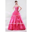 2015 New Free shipping Grace Karin Red Princess Ball Gown Long Wedding Dress Brides Gown Dress Size 6 8 10 12 14 16 CL4482