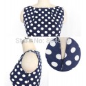 2015 New Summer Women 50s Vintage Polka Dots Dress Rockabilly Swing Casual Party Gown Sleeveless Dance Dresses Plus Size 5743