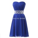 2015 New! sexy Sweetheart Knee Length Chiffon Prom Dresses Short Cocktail party Dress CL4792