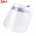 2Pcs Full Face Cover Dust-proof Safety Shield Windproof Protective Visor Anti-fog Function Face Mask