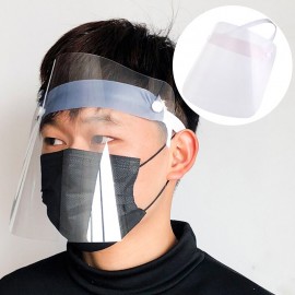 2Pcs Full Face Cover Dust-proof Safety Shield Windproof Protective Visor Anti-fog Function Face Mask