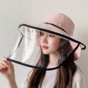 Anti-fog Saliva Dust Proof Fisherman Cap Hat With Face Clear Protection Cover Strength Protection  Family Wide Vision