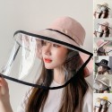 Anti-fog Saliva Dust Proof Fisherman Cap Hat With Face Clear Protection Cover Strength Protection  Family Wide Vision