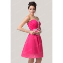 Cheap Elegant Deep Pink Sweetheart Chiffon Homecoming dresses Short Cocktail Prom Party Ball dress Women Knee Length Gown CL6136