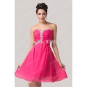 Cheap Elegant Deep Pink Sweetheart Chiffon Homecoming dresses Short Cocktail Prom Party Ball dress Women Knee Length Gown CL6136