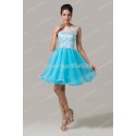 Fashion ChristmasGrace Karin Sleeveless Lace & Tulle Graduation Prom Gown Women party Dress Short Evening Dresses  CL6123