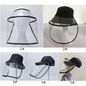 Fisherman Cap With Protective Clear Cover Saliva-proof Dust-proof Sun Safety Hat Women Fashion Bucket Hats