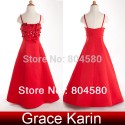 Grace Karin Red Spaghetti Strap Flower Girl Dress Princess Bridesmaid Wedding Party Dresses Frozen Gown CL4521