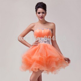 Off-Shoulder Formal Party Gown Short Homecoming Dress Mini Prom Cocktail Dresses  CL4793