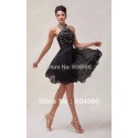 Knee Length Halter Chiffon Ball Cocktail Party Gown Formal dresses Short CL6018